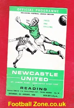 Newcastle United v Reading 1969