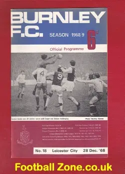 Burnley v Leicester City 1968