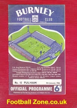 Burnley v Fulham 1966