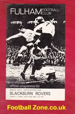 Fulham v Blackburn Rovers 1965