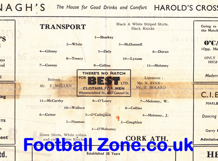 Transport v Cork Athletic 1948 – Ireland