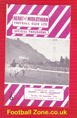 Heart Of Midlothian v Standard Liegeois 1958 - European Cup