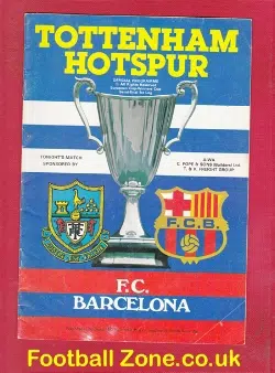 Tottenham Hotspur v Barcelona 1982 - ECWC - Barca