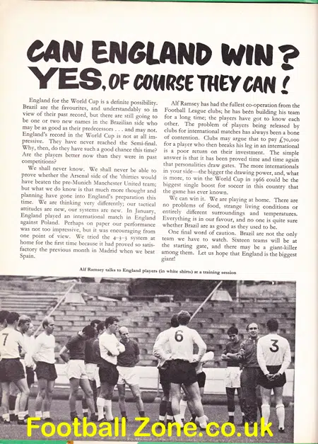 England 1966 World Cup Football Book