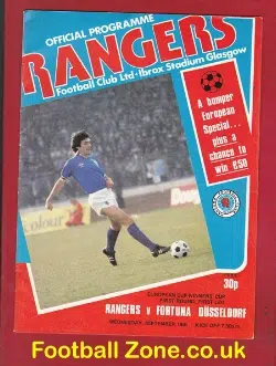 Glasgow Rangers v Fortuna Dusseldorf 1979 - ECWC