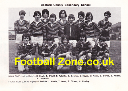 Moorside School Swinton Rugby  v Bedford County Secondary 1972