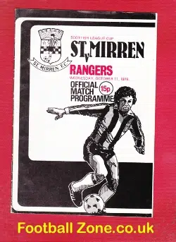 St Mirren v Glasgow Rangers 1978
