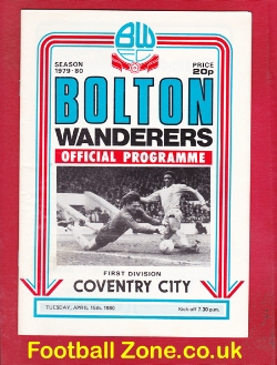 Bolton Wanderers v Coventry City 1980