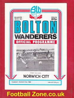 Bolton Wanderers v Norwich City 1980