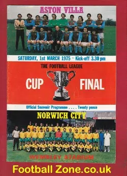 Norwich City v Aston Villa 1975 - League Cup Final