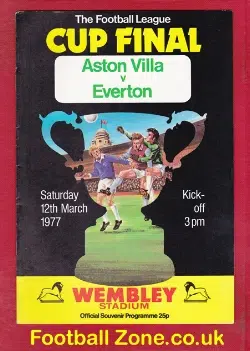 Everton v Aston Villa 1977 - League Cup Final