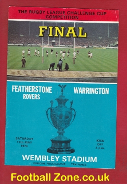 Featherstone Rovers Rugby v Warrington 1974 – Rugby Cup Final