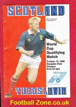 Scotland v Yugoslavia 1988 - World Cup Qualifying