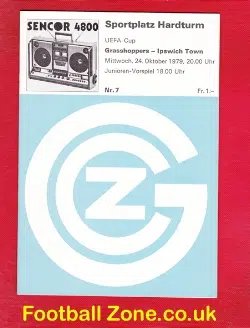 Grasshoppers ZÃ¼rich v Ipswich Town 1979 - UEFA Cup