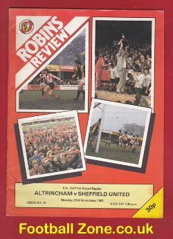 Altrincham v Sheffield United 1981 – FA Cup