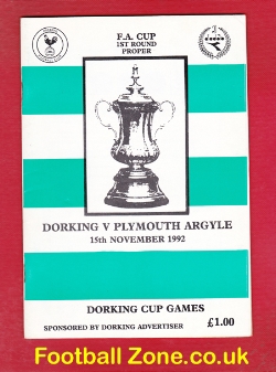 Dorking v Plymouth Argyle 1992 – FA Cup