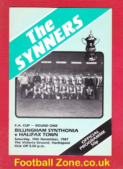 Billingham Synthonia v Halifax Town 1987 – FA Cup