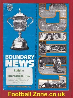 Oldham Athletic v Internacional 1975 – Boundry Park