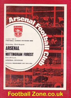 Arsenal v Nottingham Forest 1969