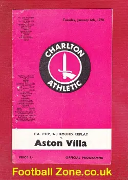 Charlton Athletic v Aston Villa 1970 - FA Cup