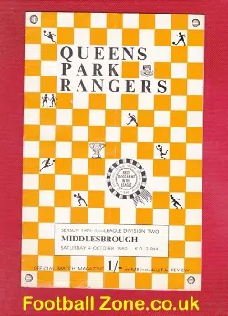 Queens Park Rangers v Middlesbrough 1969
