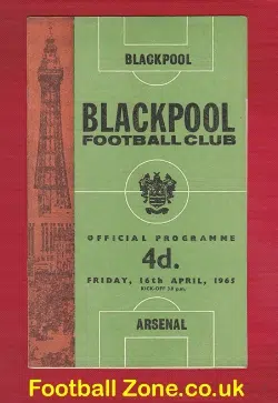 Blackpool v Arsenal 1965