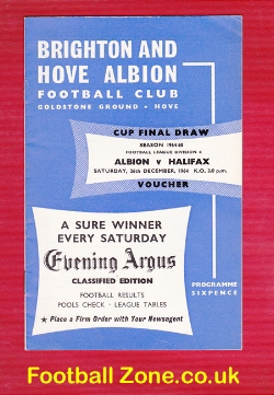 Brighton Hove Albion v Halifax Town 1964