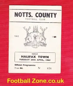 Notts County v Halifax Town 1965
