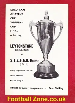 Leytonstone v S.T.E.F.E.R Rome 1968 – European Amateur Cup Final