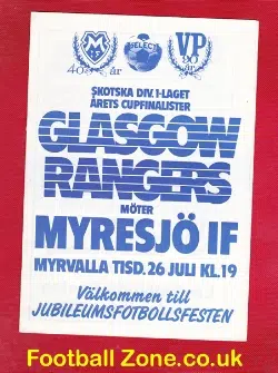Myresjo v Glasgow Rangers 1983 - Friendly Match Sweden