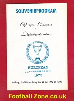Stjarnkombination v Glasgow Rangers 1972 - Sweden