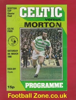 Glasgow Celtic v Morton 1980 - Signed Autograph