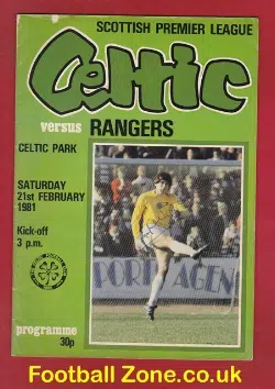 Glasgow Celtic v Glasgow Rangers 1981 - Signed Autographed