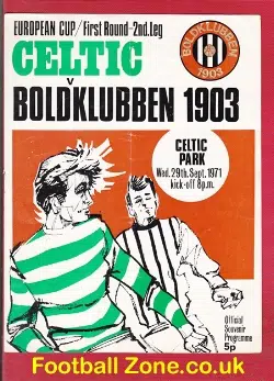 Glasgow Celtic v Boldklubben 1971 - European Cup