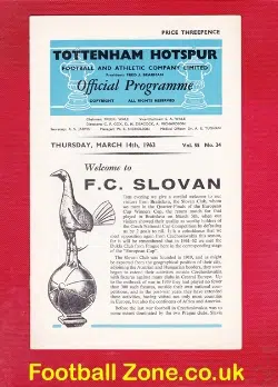 Tottenham Hotspur v FC Slovan 1963 - Czech Republic
