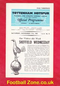 Tottenham Hotspur v Sheffield Wednesday 1962