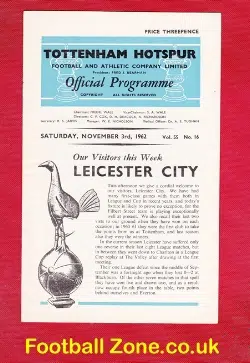 Tottenham Hotspur v Leicester City 1962