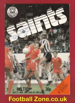 St Mirren v Glasgow Celtic 1981 – Multi Signed Autographed