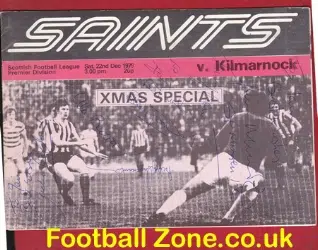 St Mirren v Kilmarnock 1979 – Multi Autographed Signed