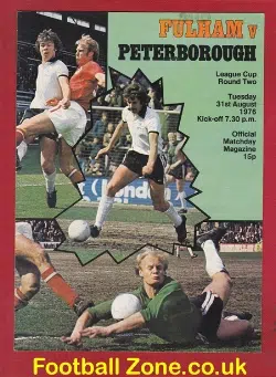 Fulham v Peterborough United 1976 - Inc Bobby Moore
