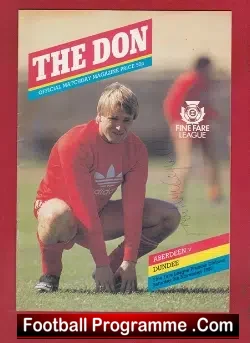 Aberdeen v Dundee 1985 – Autographed Signed