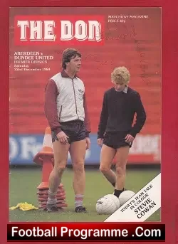 Aberdeen v Dundee United 1984 – Multi Autographs SIGNED