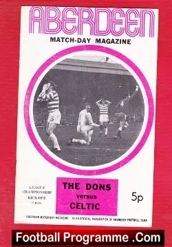 Aberdeen v Glasgow Celtic 1972
