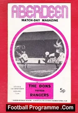 Aberdeen v Glasgow Rangers 1972