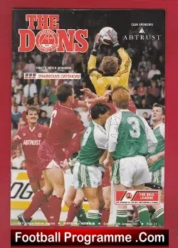 Aberdeen v Hibernian Hibs 1991 – Autographed