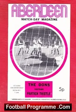 Aberdeen v Partick Thistle 1971