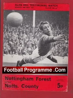Alan Hill Testimonial Benefit Match Nottingham Forest 1971