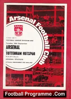 Arsenal v Tottenham 1969