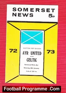 Ayr United v Glasgow Celtic 1973