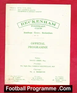 Beckenham Town v Thameside 1949 – Reserves Match 48/49